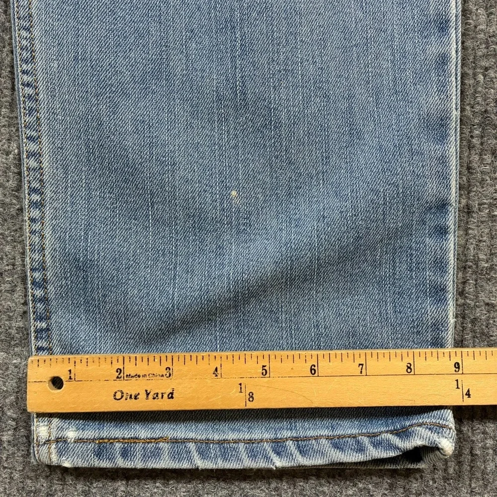Levi's 550 Mens Straight Jeans 38x34 Blue Distressed Denim Relaxed Fit Mid Rise